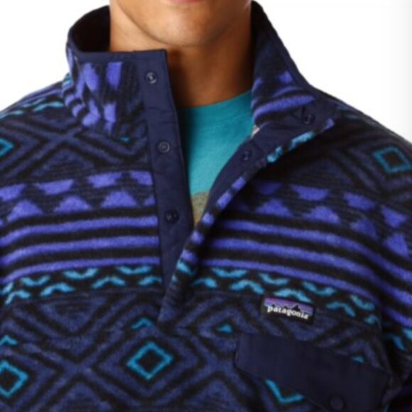 Patagonia Other - Patagonia Synchilla Aztec Geometric Print T Snap Pullover Fleece size Medium